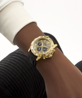 GUESS – Majestic hodinky, Černá, Zlatá barva 1