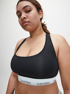 Luxusní Modern Cotton podprsenka PLUS SIZE, Černá barva, 1XL, 2XL