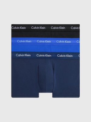 Calvin Klein Underwear – Cotton Stretch Boxery 3ks, Černá, Modrá, Navy barva