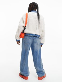 Luxusní Sherpa bunda, Krémová, Modrá barva, XS, S, M, L