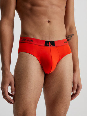 1996 Micro slipy 3ks – Calvin Klein Underwear, Černá, Červená barva Muži