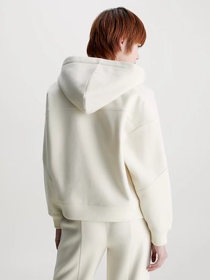 Tape Zip-Through mikina – Calvin Klein Jeans, Krémová barva Ženy