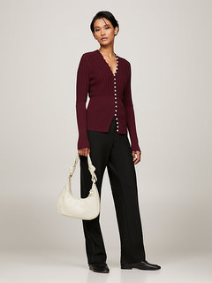 Pushlock Leather kabelka Krémová barva Ženy