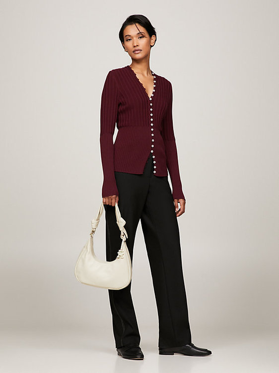 Pushlock Leather kabelka Krémová barva Ženy