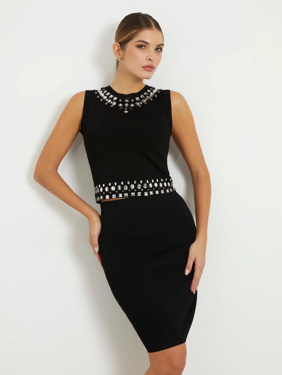 GUESS – W4RD0EZ37K0-JBLK SUKNĚ