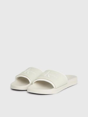Slide Monogram TPU pantofle – Calvin Klein Jeans, Bílá, Krémová barva Ženy