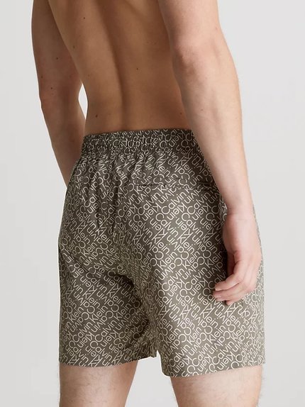 Módní CK Prints plavky, Zelená barva, 2024