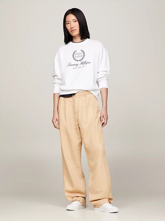 Reg Flag Script svetr – Tommy Hilfiger, Bílá barva Ženy