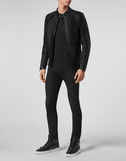 Černá barva, Iconic Plein kožená bunda