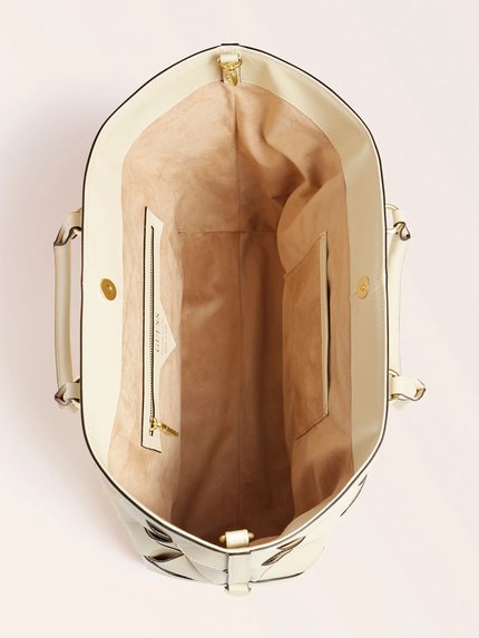 Módní Eugenia kabelka, Bílá barva, 2022