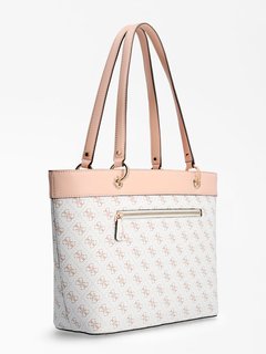 Guess – Noelle kabelka, Béžová, Bílá barva 1