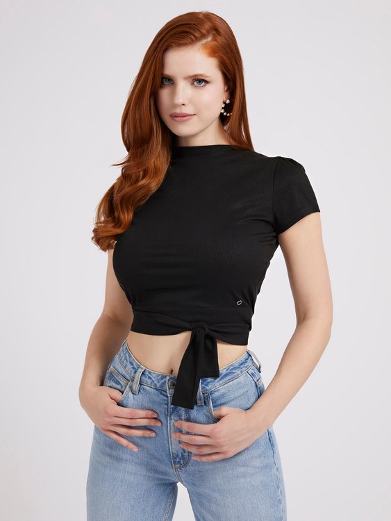 Guess – Aura top, Černá barva