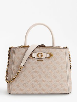 Guess – Izzy 4G logo kabelka, Krémová barva