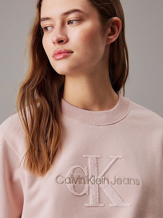 Módní Chenille Monol mikina, Růžová barva, 2024