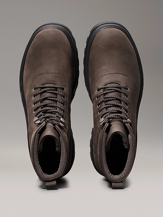 Módní Lugged Laceup biker obuv, Hnědá barva, 2024