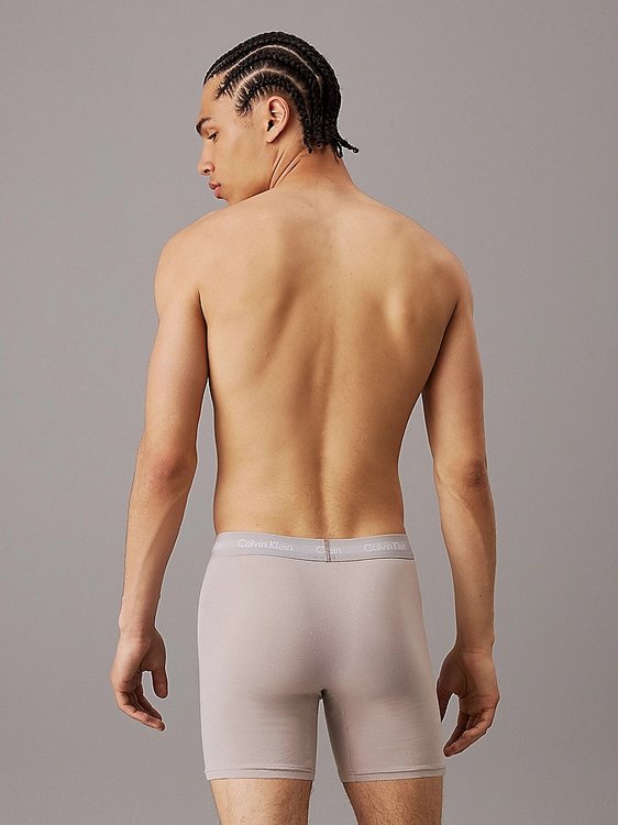 Módní Cotton Stretch boxery 3ks, Černá, Krémová, Modrá barva, 2024