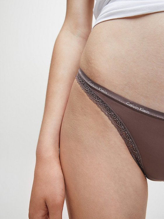 Luxusní Tanga Bottoms Up, Béžová, Hnědá barva, M, L