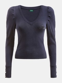 Luxusní Carole svetr, Modrá, Navy barva