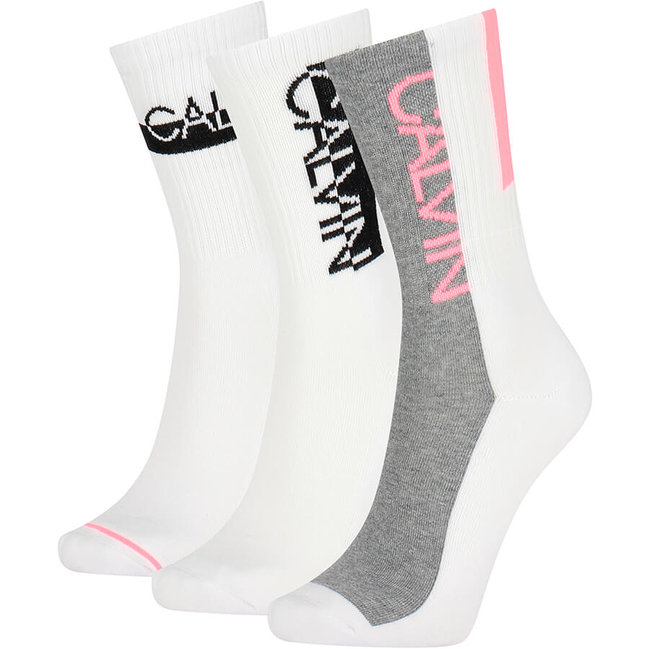 Calvin Klein Jeans – Ponožky 3ks, Bílá, Růžová, Šedá barva