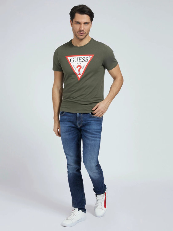 Logo tričko Khaki barva Muži