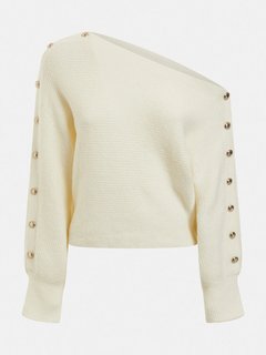 Luxusní Mega svetr, Bílá barva, S, M