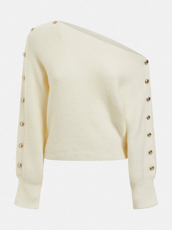 Luxusní Mega svetr, Bílá barva, S, M