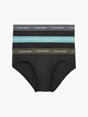 Luxusní Cotton Stretch slipy 3ks, Černá barva, XS, S, M, L, XL