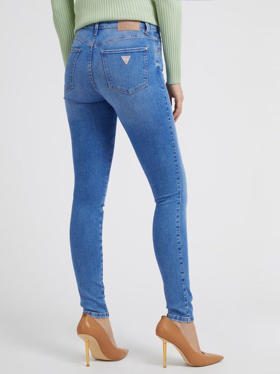 Sexy Curve jeany – GUESS, Modrá barva Ženy
