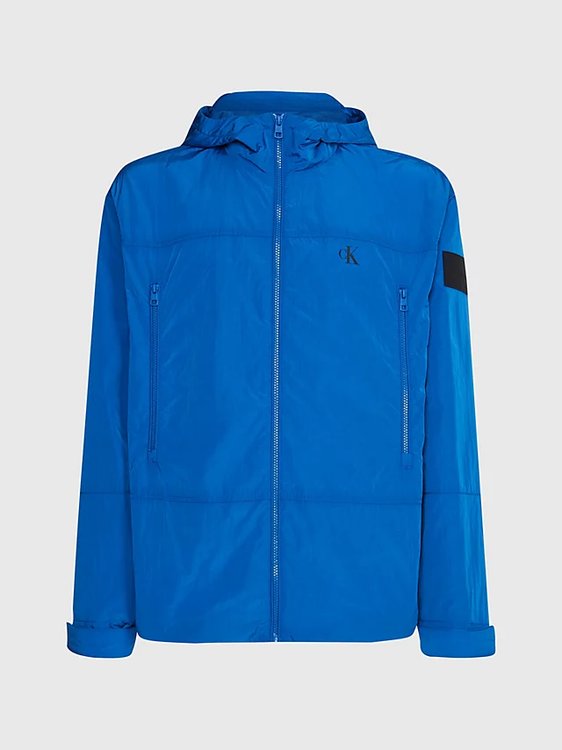 Badge Crinkle větrovka Modrá barva Muži