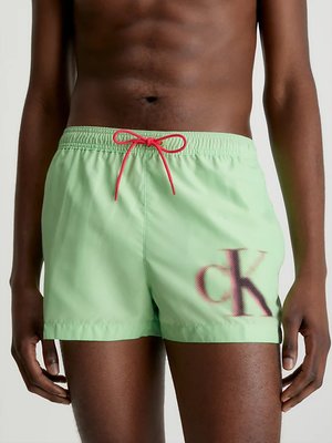 CK Monogram plavky – Calvin Klein Swimwear, Zelená barva Muži