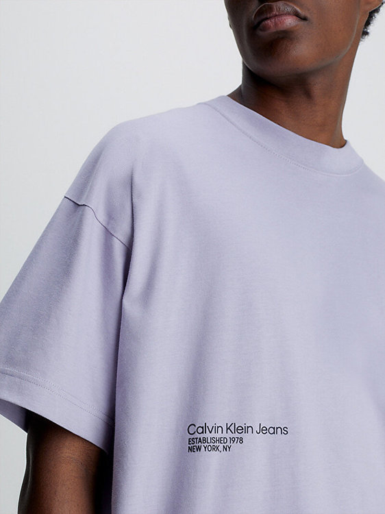 Brushstroke triko Fialová barva Muži