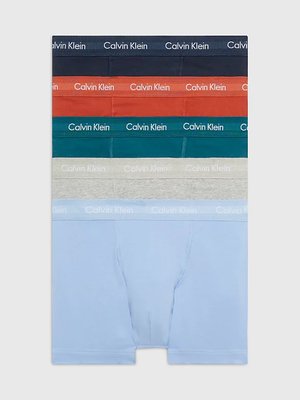 Calvin Klein Underwear – Cotton Stretch boxery 5ks, Modrá barva