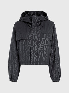 Short Hooded bunda Černá barva Ženy