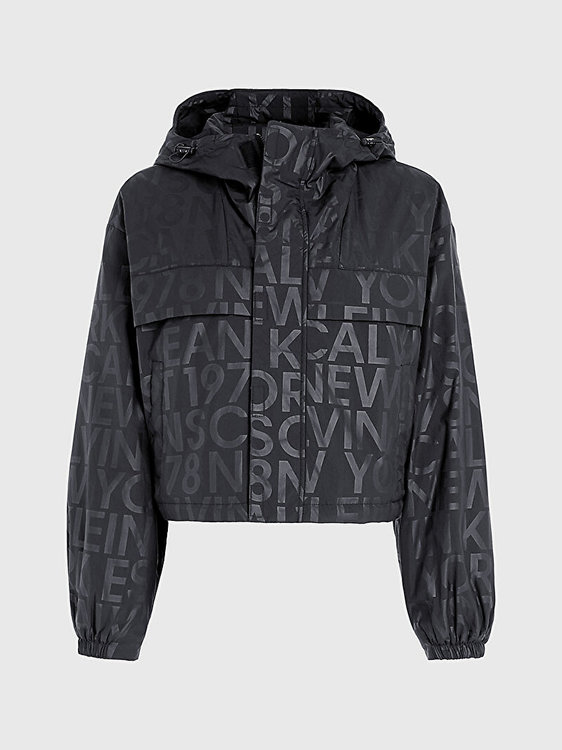 Short Hooded bunda Černá barva Ženy