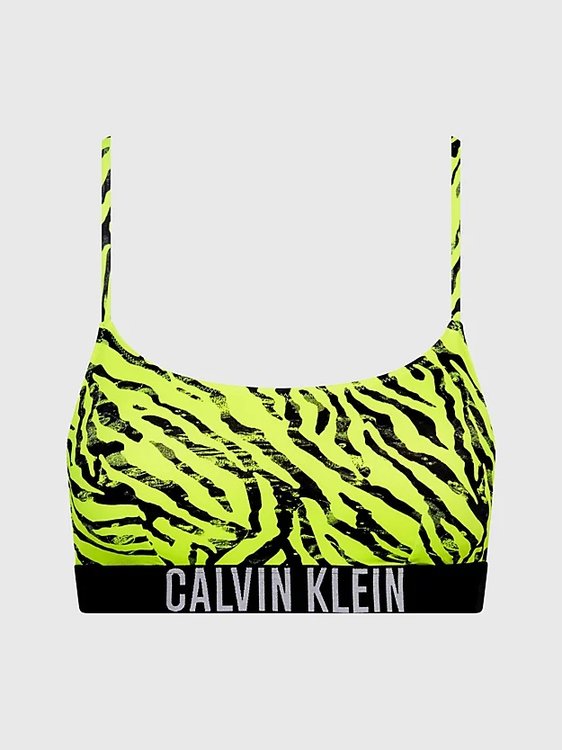 Calvin Klein Swimwear – Intense Power plavky Bralette, Žlutá barva