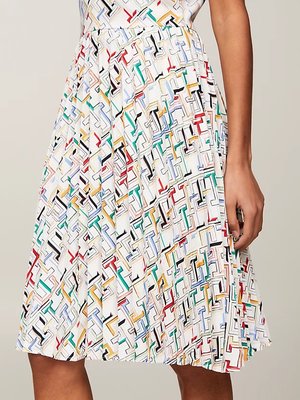 TH Monogram šaty – Tommy Hilfiger, Krémová, Multi barva Ženy