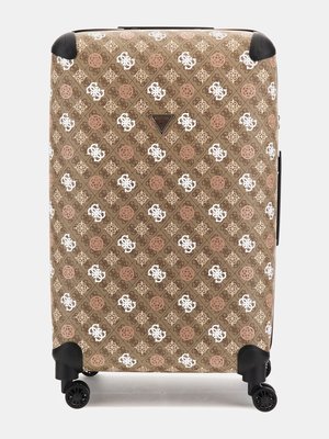 GUESS – Eliette Logo 28 kufr, Béžová, Hnědá barva