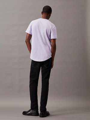 Badge Turn Up Sleeve triko – Calvin Klein Jeans, Fialová, Růžová barva Muži