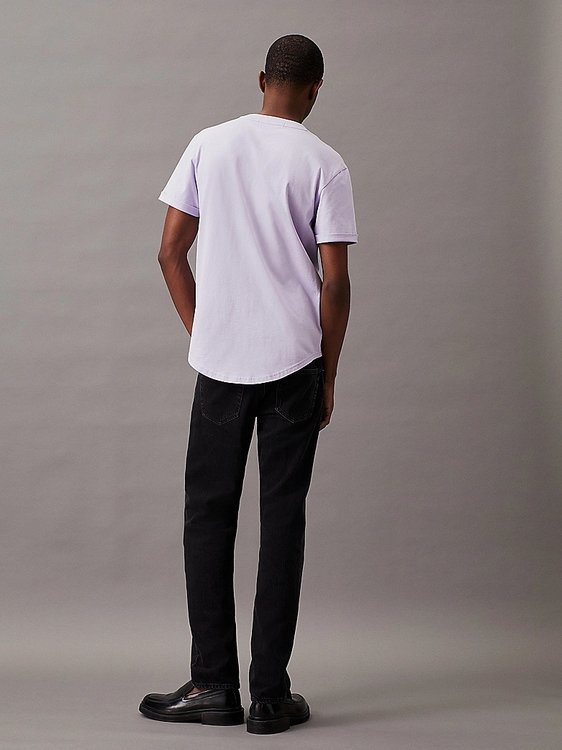 Badge Turn Up Sleeve triko – Calvin Klein Jeans, Fialová, Růžová barva Muži