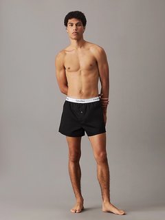 Woven trenky Boxer Slim 2ks Černá, Vínová barva Muži