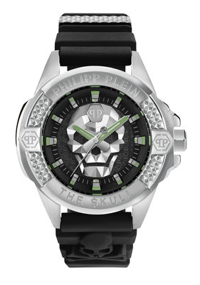 Philipp Plein – The $KULL hodinky, Černá, Stříbrná barva