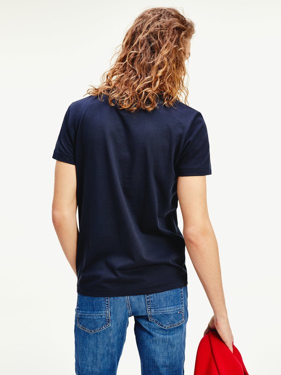 Módní TH Stripe Triko, Navy barva, 2020