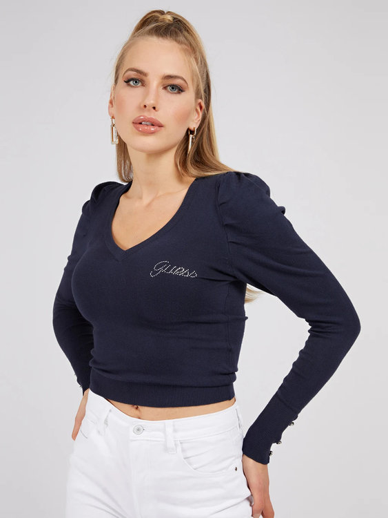 Luxusní Carole svetr, Modrá, Navy barva