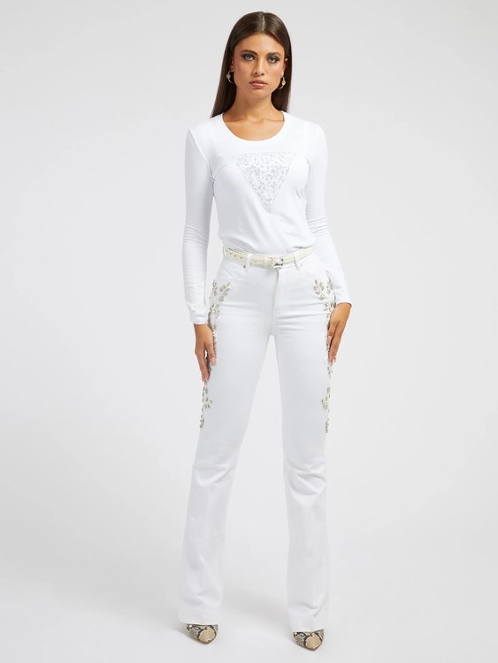 Módní Lidia triko, Bílá barva, 2022