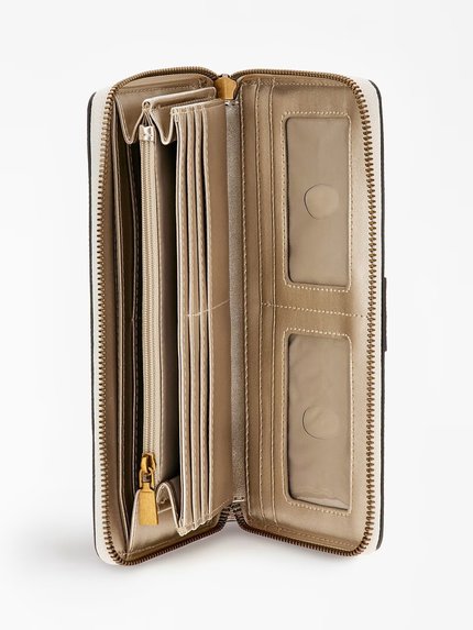 Módní Ginevra peněženka, Krémová barva, 2023