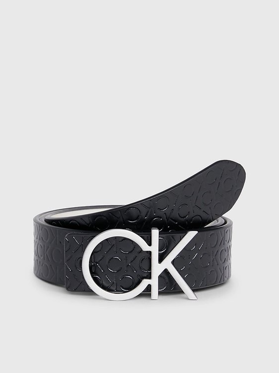 Calvin Klein Jeans – Re-Lock pásek, Bílá, Černá barva
