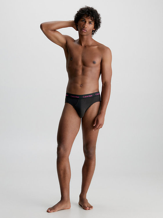 Cotton Stretch slipy 3ks Černá barva Muži