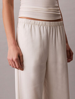 Luxusní Hammered saténové kalhoty, Béžová barva, S, M
