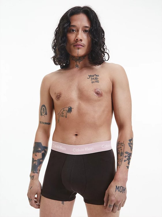 Černá, Růžová barva, Cotton Stretch boxery 5ks