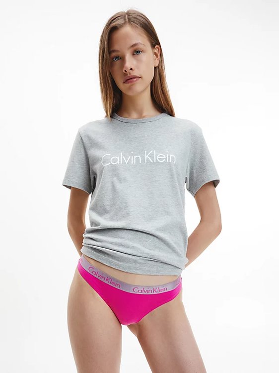 Radiant Cotton tanga – Calvin Klein Underwear, Růžová barva Ženy